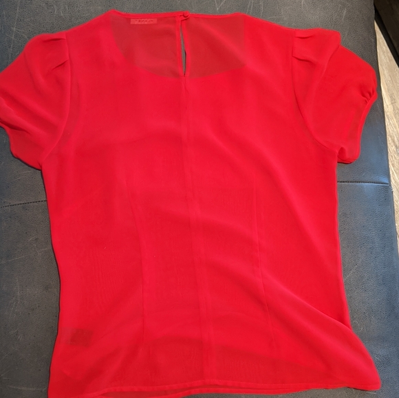 Red sheer blouse - Picture 2 of 5